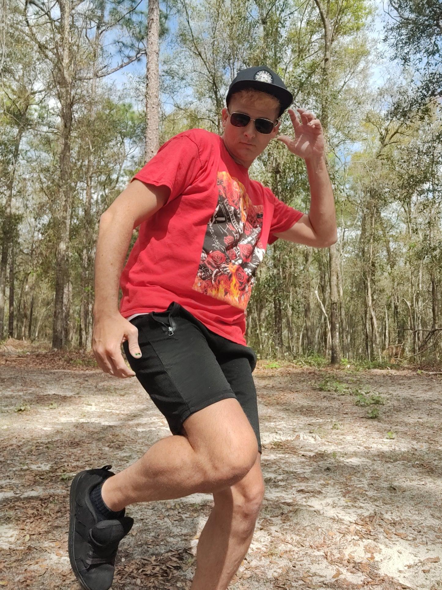 Men's "Flaming Skull" T-shirt Cotton Graphic