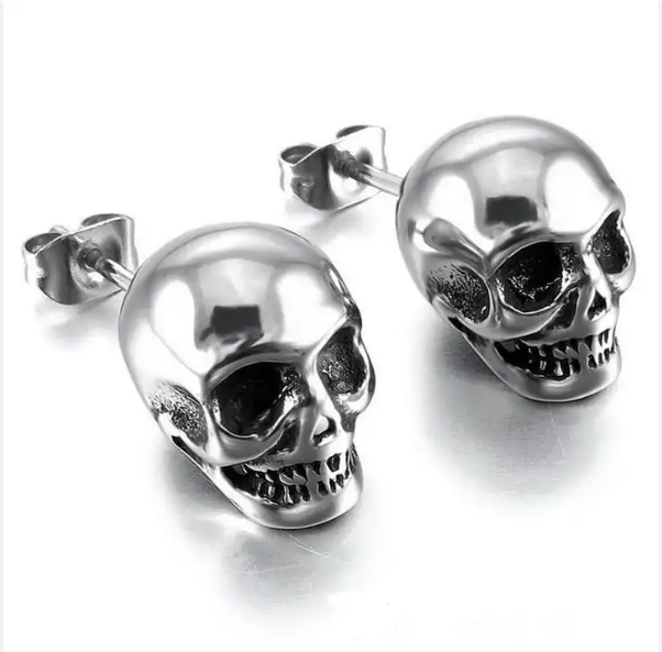 Skull Stud Earrings unisex Gothic Style