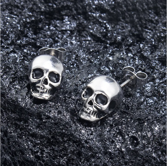 Skull Stud Earrings unisex Gothic Style