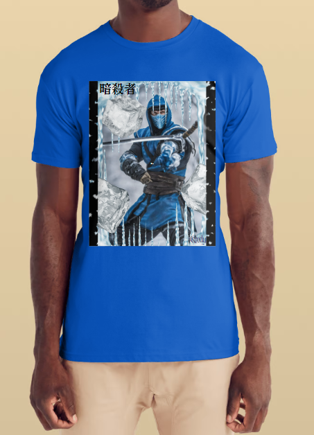 Men's "Blue Assassin" T-shirt Cotton Graphic