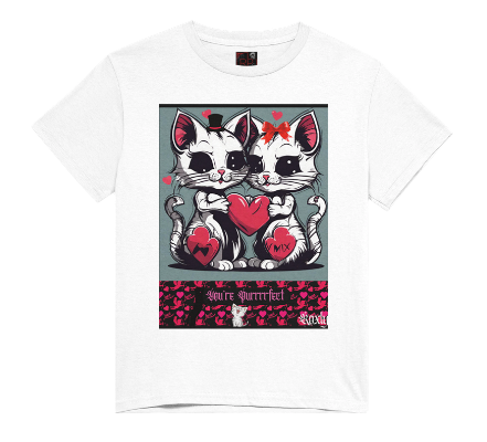 Women's "You're Puurfect" Valentine's T-Shirt Graphic