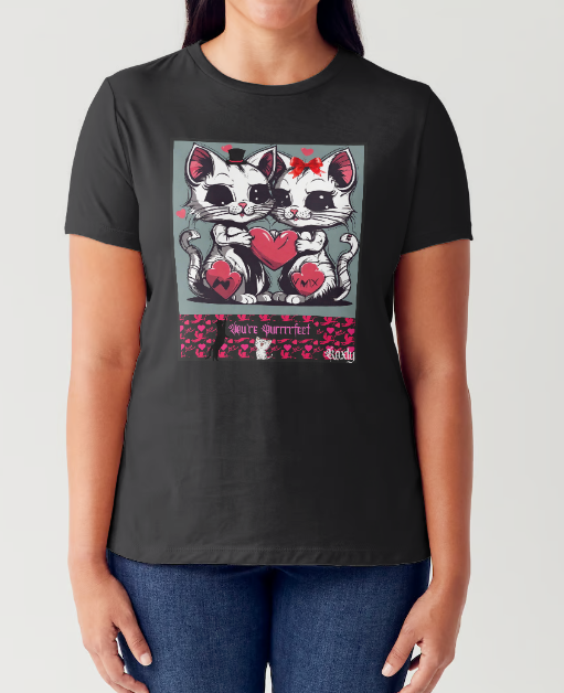 Women's "You're Puurfect" Valentine's T-Shirt Graphic