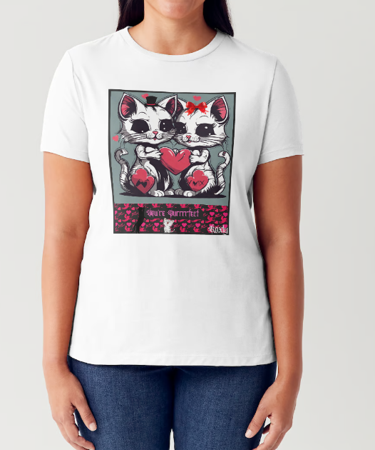 Women's "You're Puurfect" Valentine's T-Shirt Graphic