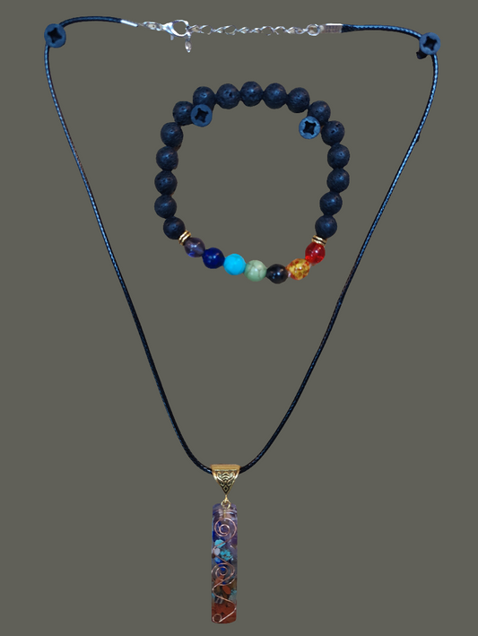 Good vibes Chakra Necklace and Bracelet