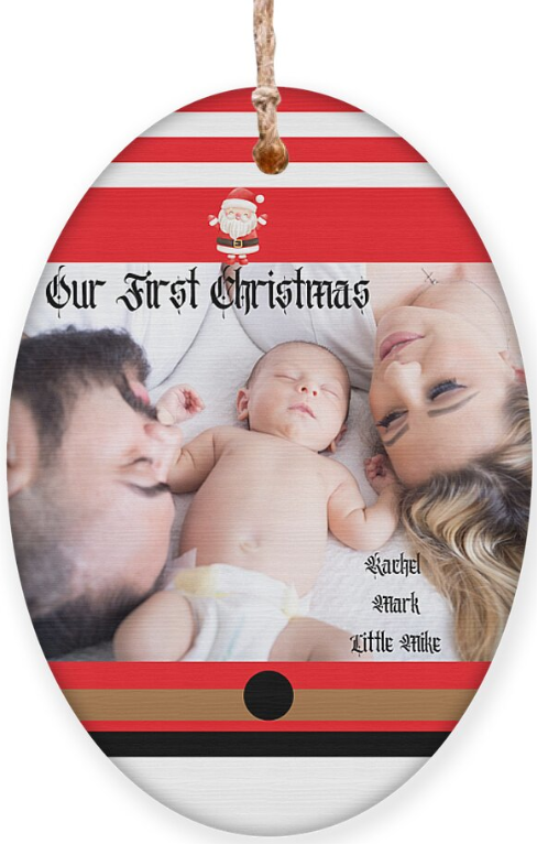 Custom Made Wooden Ornament with magnet from your photo