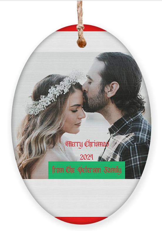 Custom Made Wooden Ornament with magnet from your photo