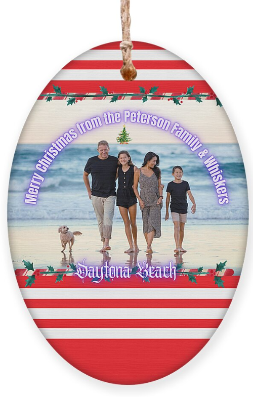 Custom Made Wooden Ornament with magnet from your photo