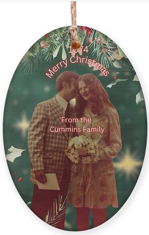 Custom Made Wooden Ornament with magnet from your photo